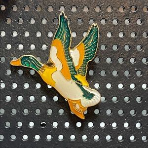 1 Bird Enamel Pin with secure pin back